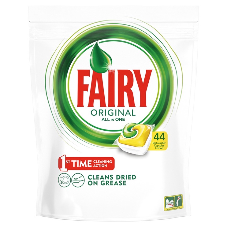 Nõudepesumasina kapslid Fairy All in 1 Lemon, 44 tk