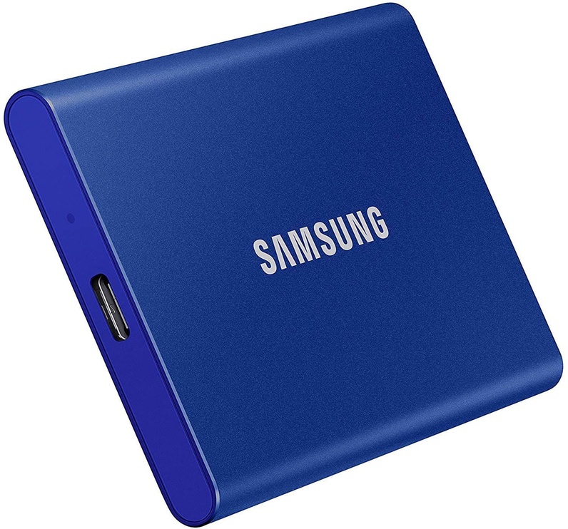 Cietais disks Samsung T7, SSD, 1 TB, zila