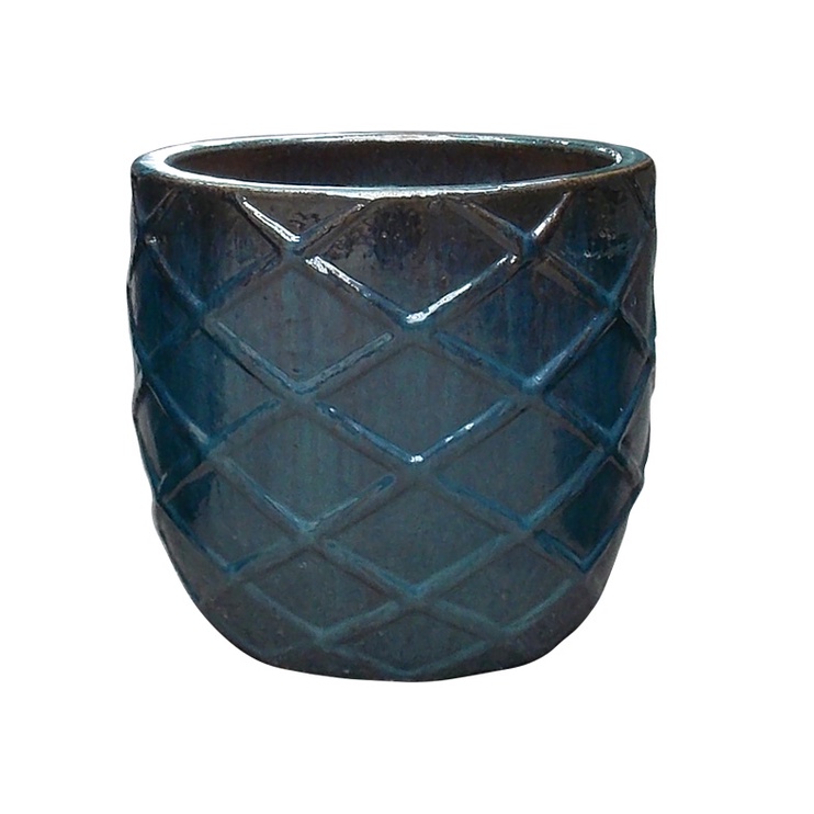 Puķu pods Domoletti OP16-435_M, keramika, Ø 430 mm, zila