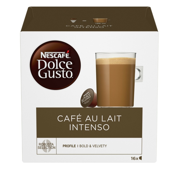 Kavos kapsulės Dolce Gusto Au Lait Intenso, 0.16 kg, 16 vnt.