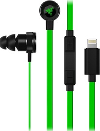 Проводные наушники Razer Hammerhead iOS, черный/зеленый