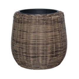 Home4you Wicker Flowerpot D28x26cm Beige
