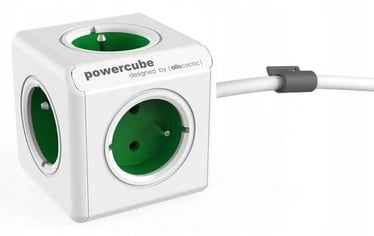 Allocacoc PowerCube Extended Type E 1.5m White/Green