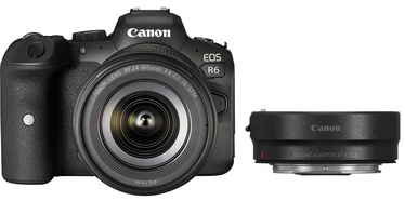 Canon EOS R6 + RF 24-105mm F4-7.1 IS STM + Mount Adapter EF-EOS R Black