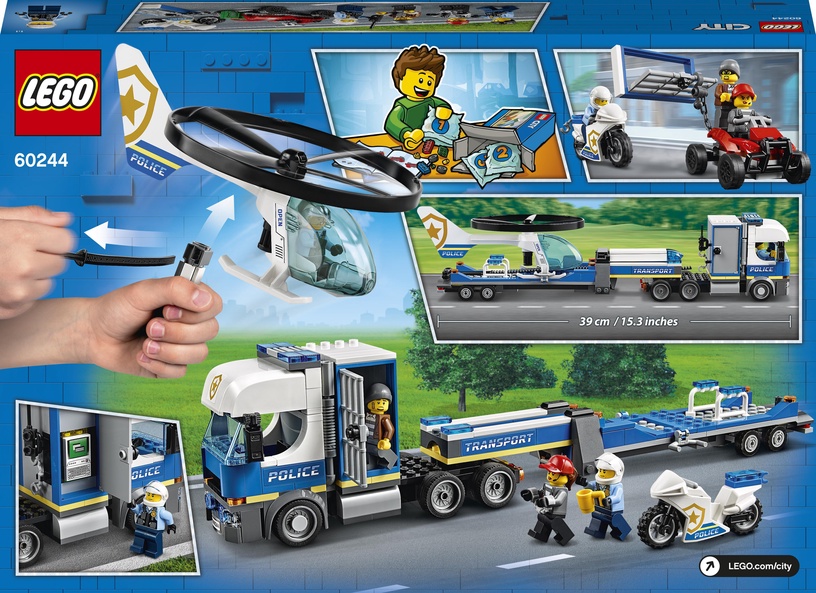 Konstruktor LEGO City Politseikopteri transport 60244, 317 tk