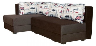 Bodzio Corner Sofa Judyta Left Velor Brown/London 1