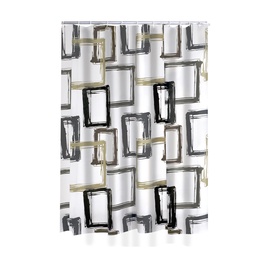 Штора для ванной Ridder Pattern 32388, коричневый/серый/многоцветный, 2000 мм x 1800 мм