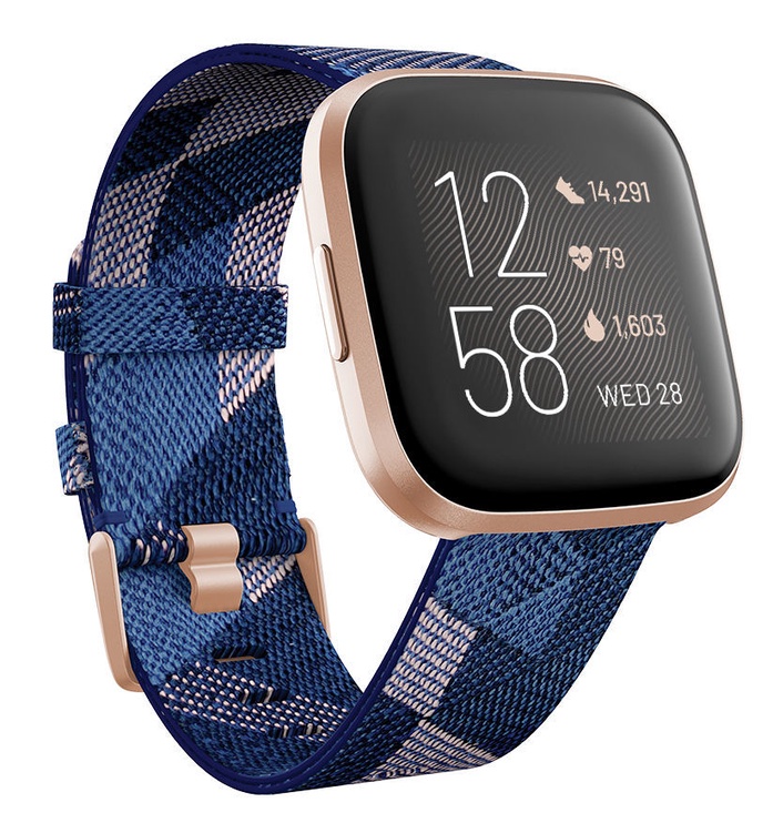 Умные часы Fitbit Versa 2, синий/розовый