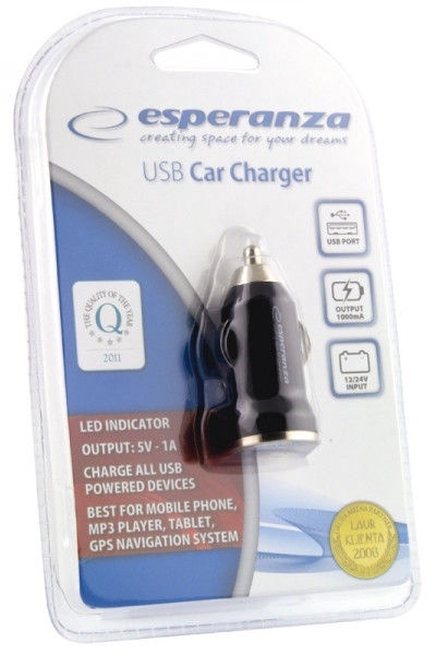 Automobilinis įkroviklis Esperanza, USB