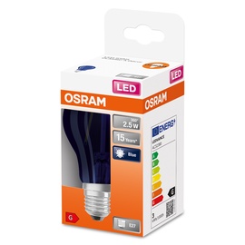 Лампочка Osram LED, E27, синий, E27, 2.5 Вт, 10 лм