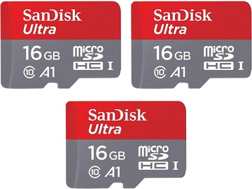 Sandisk Ultra microSDHC 16GB Class 10 3-Pack