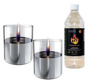 Tenderflame Lilly Table Burner Set 10cm Silver