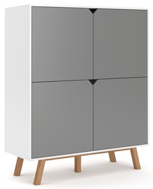 Vivaldi Meble Tokio TK3 Chest Of Drawers White/Grey Mat