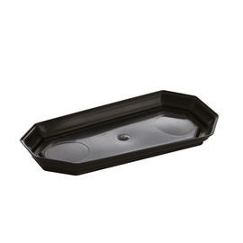 Puķu poda šķīvis Uniplastex Upp 5-120, melna, 240 mm