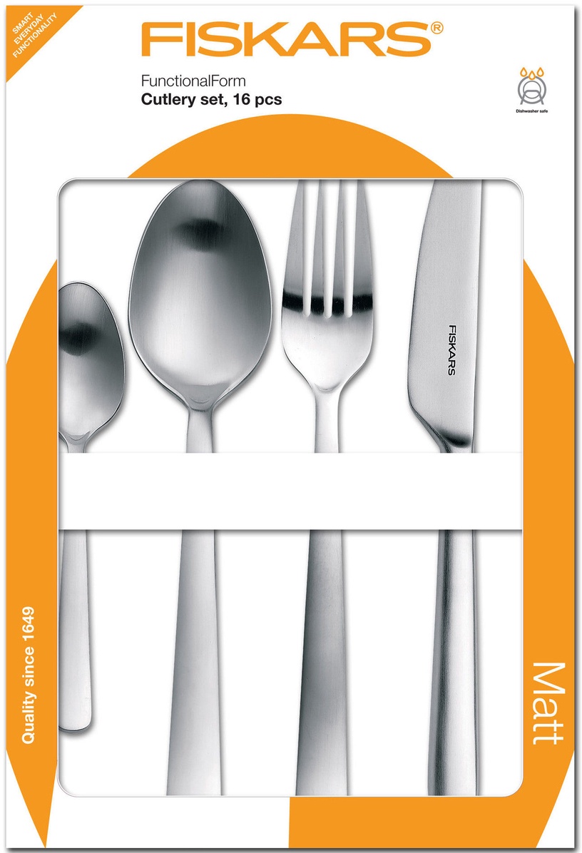 Комплект столовых приборов Fiskars FF, серебристый