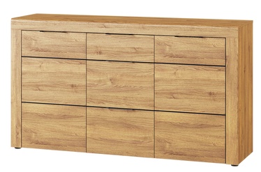 Szynaka Meble Kama 45 Chest Of Drawers Camargue Oak/Black Matt