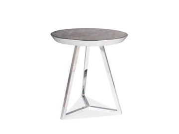 Kavos staliukas Signal Meble Temida C Marble/Chrome, 420x420x460 mm