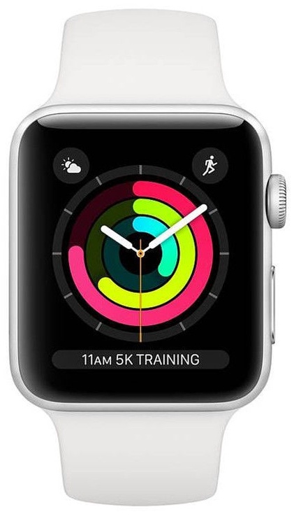 Умные часы Apple Watch 3 GPS 42mm, белый/серебристый