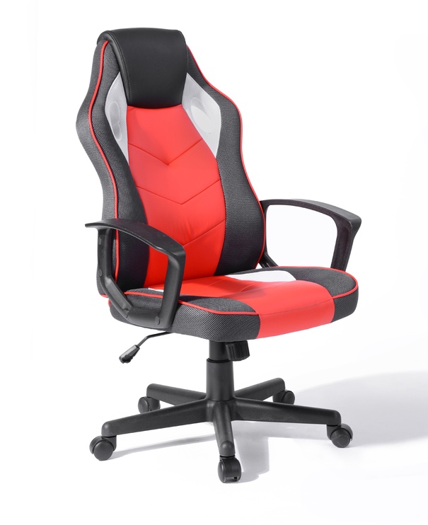 Krēsls Steveg, melna/sarkana