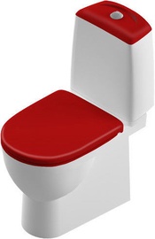 Tualete SANITA Lux Best Red Duroplast Soft Close White, 340x640 mm