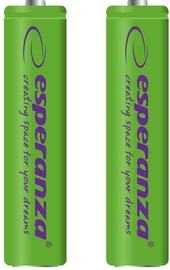 Esperanza Rechargaeble Batteries 2x AAA 1000mAh Green