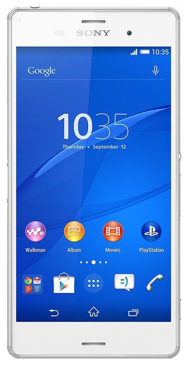 Mobilusis telefonas Sony Xperia Z3, baltas, 3GB/16GB