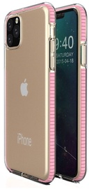 TakeMe Transparent Back Case With Color Frame For Apple iPhone 11 Pro Max Light Pink