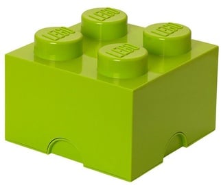 LEGO Storage Brick 4 Knobs Medium Light Green