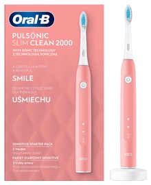 Elektriline hambahari Oral-B Pulsonic Slim Clean 2000 Pink, roosa