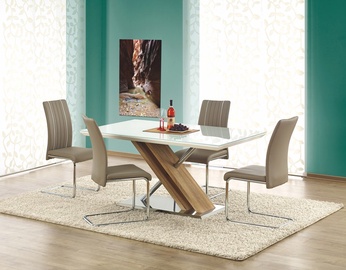 Pusdienu galds Halmar Nexus White/Sonoma Oak, 1600x900x760 mm