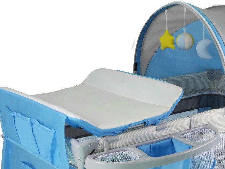 Детская кроватка Lionelo Sven Plus, синий/серый