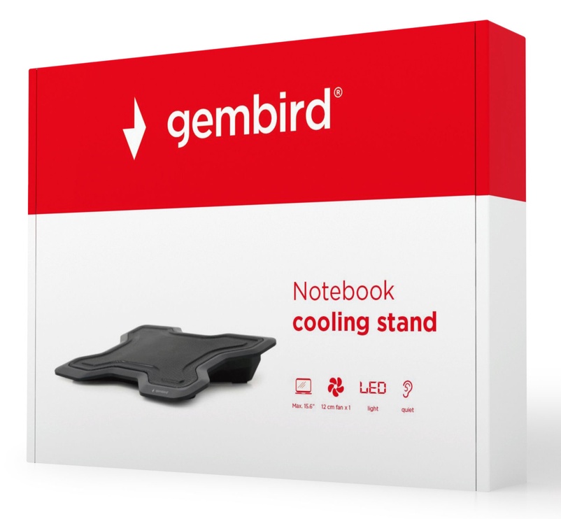 Вентилятор ноутбука Gembird, 35 см x 27.5 см x 3 - 5 см