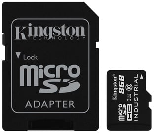 Карта памяти Kingston 8GB microSDHC UHS-I Class 10 Industrial Temperature Card + SD Adapter