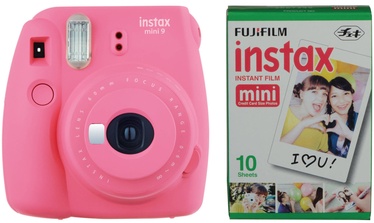 Fujifilm Instax Mini 9 Flamingo Pink + Instax Mini Glossy