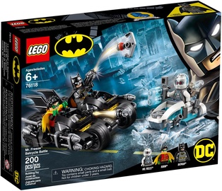 Konstruktor LEGO Super Heroes Mr Freeze Batcycle Battle 76118