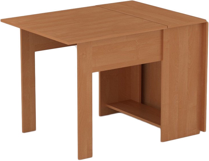 Valgomojo stalas išskleidžiamas Kompanit, alksnio, 76 cm x 33.2 cm x 73.6 cm