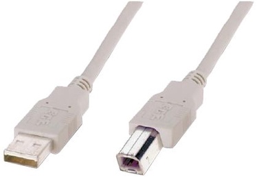 Laidas Logilink USB A to USB B USB 2.0 A male, USB 2.0 B male, 5 m, pilka