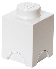 LEGO Storage Brick 1 Knob White
