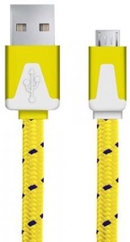 Esperanza Braided Cable USB / USB-micro Yellow 1m