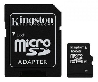 Kingston 16GB Micro SDHC Class 10 + SD adapter