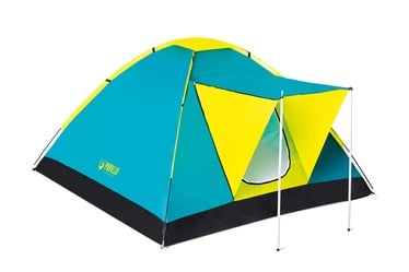 Trīsvietīga telts Pavillo Coolground X3 380007, melna/dzeltena/zaļa