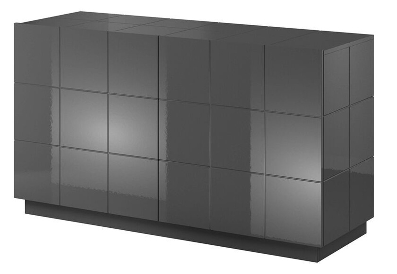 Комод Cama Meble Reja 2D, темно-серый, 138 x 45 см x 80 см