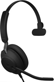 Vadu austiņas Jabra Evolve2 40 USB-C MS Mono, melna