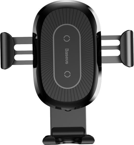 Telefona turētājs Baseus Osculum Gravity With Wireless Qi Charger Black