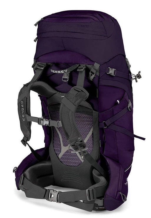 Matkaseljakott Osprey, violetne, 85 l