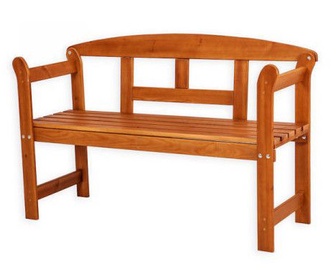 Suoliukas Folkland Timber Friiz 128, rudas/juodas, 125x45x80 cm