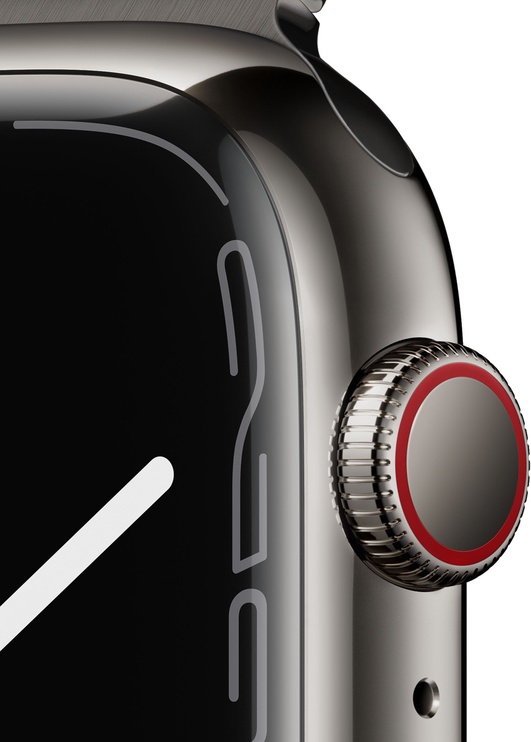 Nutikell Apple Watch Series 7 GPS + LTE 45mm Stainless Steel, must