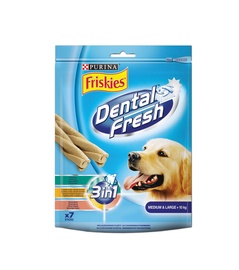 Skanėstai šunims Friskies Dental Fresh, su mėsa ir javais, 180 gr