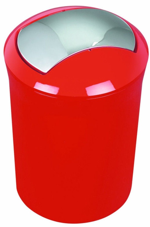 Atkritumu tvertne Spirella Sydney, sudraba/sarkana, 5 l, 30 cm x 19 cm