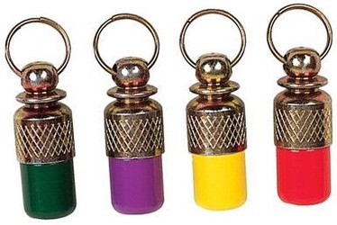 Брелок Zolux Colored Address Tube, красный/желтый/зеленый